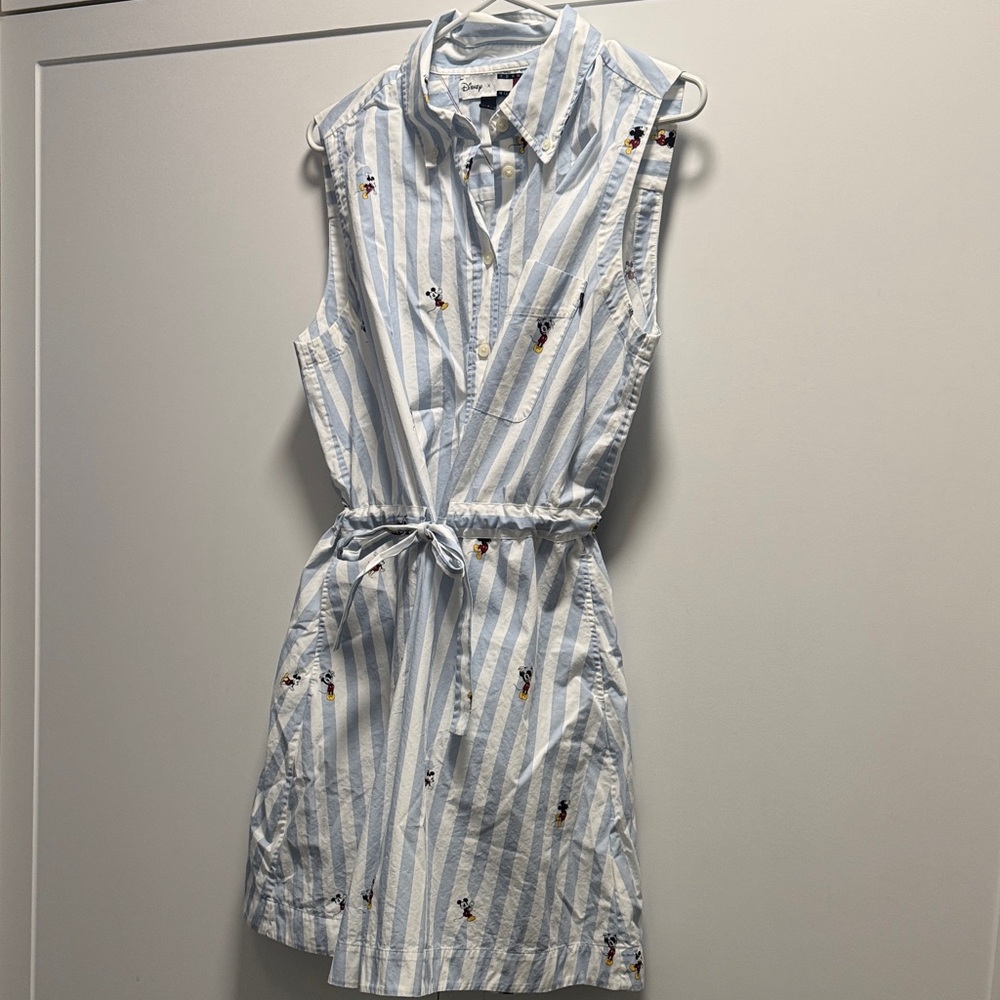 Disney x Tommy Hilfiger Blue and White Striped Mini Dress